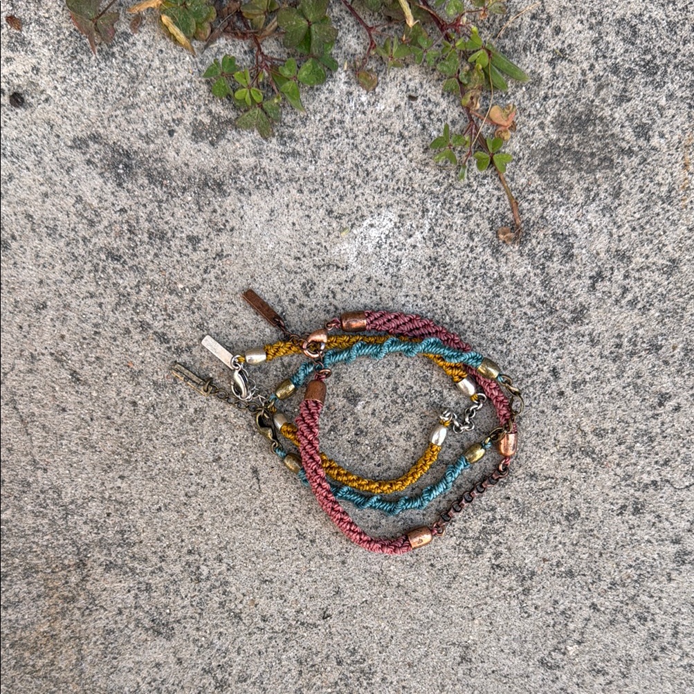 Multicolor Braided Bracelet Set 18$